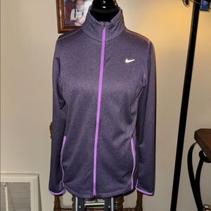 Nike Heathered Purple Zip Up Jacket